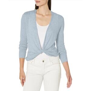 NIC+ZOE 4-Way Light Blue Linen Blend Cardigan Size Medium